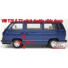 VW T25 Transporter, Vangagon, Multivan - listwa boczna, szeroka, lewa strona między drzwi przednie i przesuwne / left center side panel / links seiten Mittepanel -  TC-T3SLPZ-01 - RHD - UK version